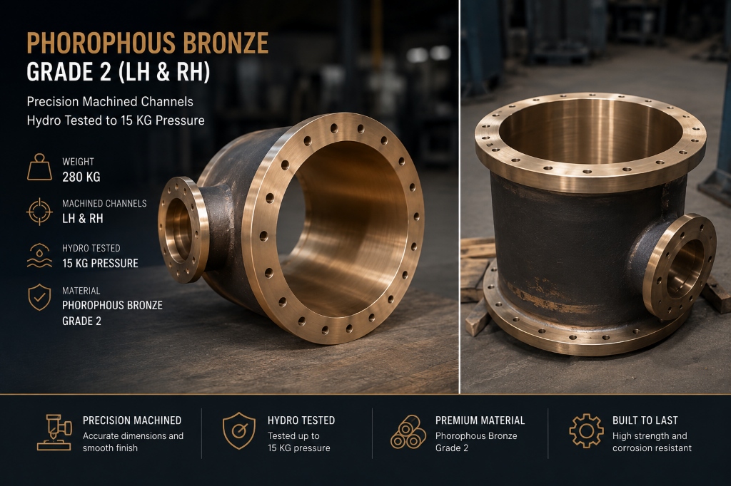 Phosphor Bronze Grade 2 Machined Channels 280kg
